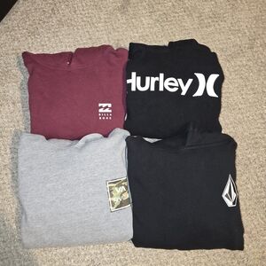Hurley, Billabong, RVCA, and Volcom Hoodies